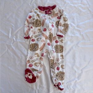 Burt’s Bees baby apple pie long sleeve organic cotton footie pajamas